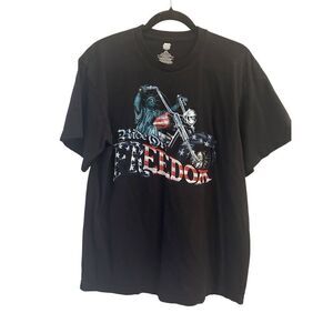 Vintage Rise on Freedom Graphic T size L Patriotic American Biker